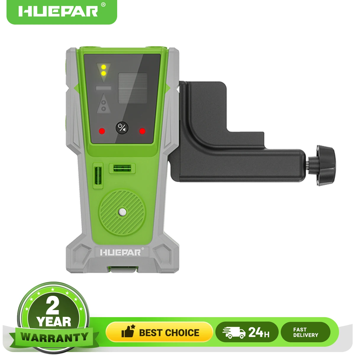 Huepar Laser Receiver Green Beam Red Beam Laser Level Detector mit LCD-Display, für Huepar Laser Level mit Pulsmodus LR-8RG Image