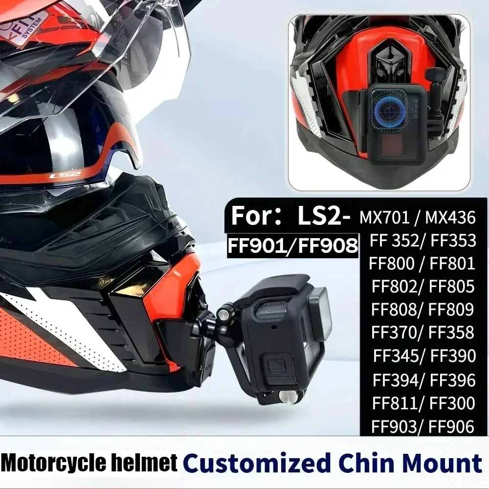 Helm-Zubehör: Anpassbare Kinnhalterung für GoPro Hero10, Insta360 X2/3, DJI – passend für MX701, MX436, MX702, FF901, 906, 800, 805, 811, 903 Image