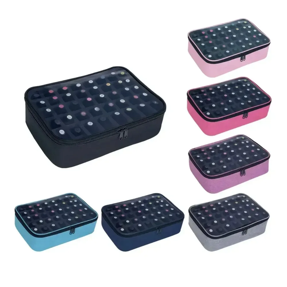 Mehrfarbige Tragbare Handgehaltene Große Nagellack-Aufbewahrungstasche Kosmetik-Organizer für bis zu 30 Flaschen