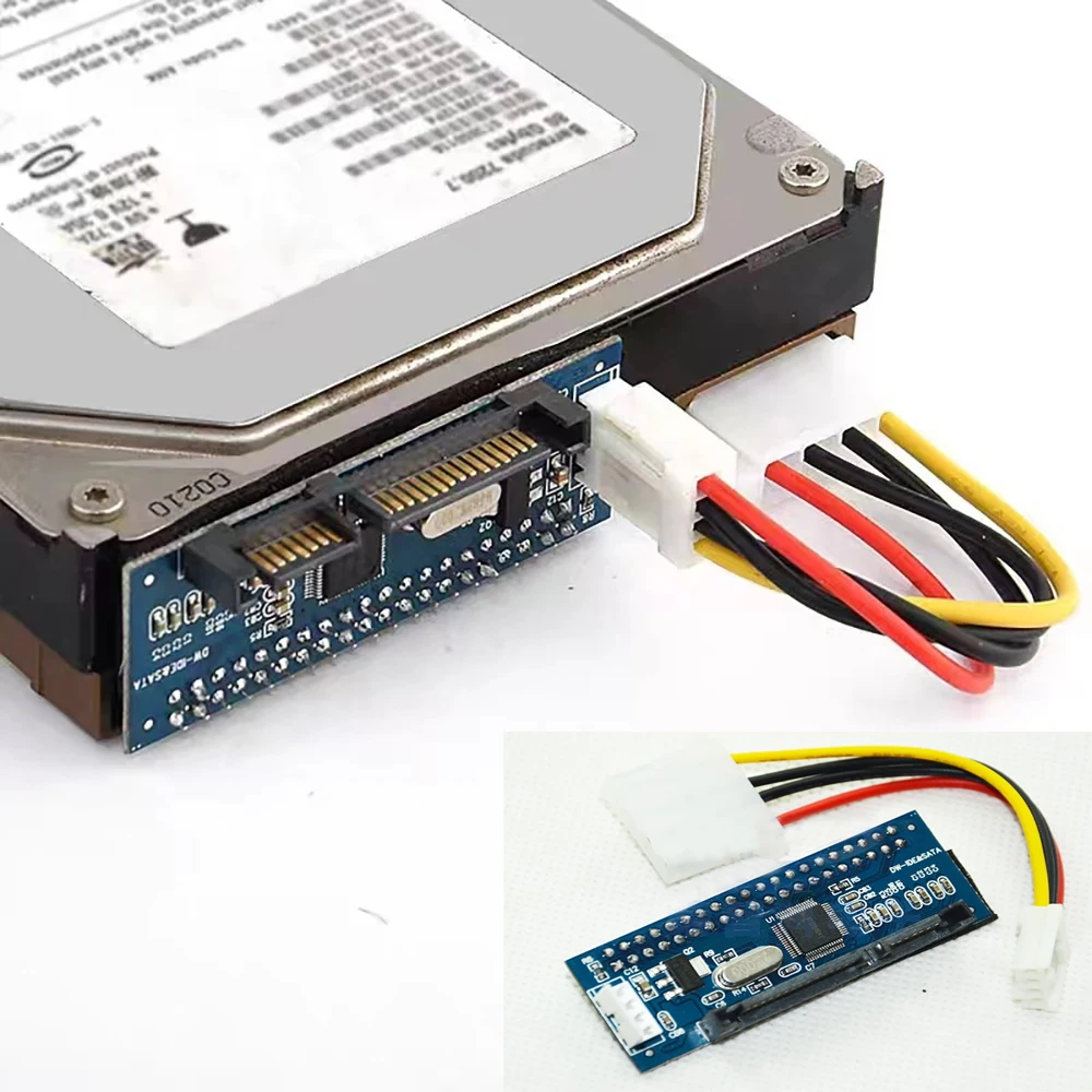 IDE zu SATA Konvertierungsadapter 3,5 Zoll Festplatte DVD IDE Optisches Laufwerk CD-Brenner Verbinden Sie den Schreibtischcomputer mit SATA VCR Parallel Port Image