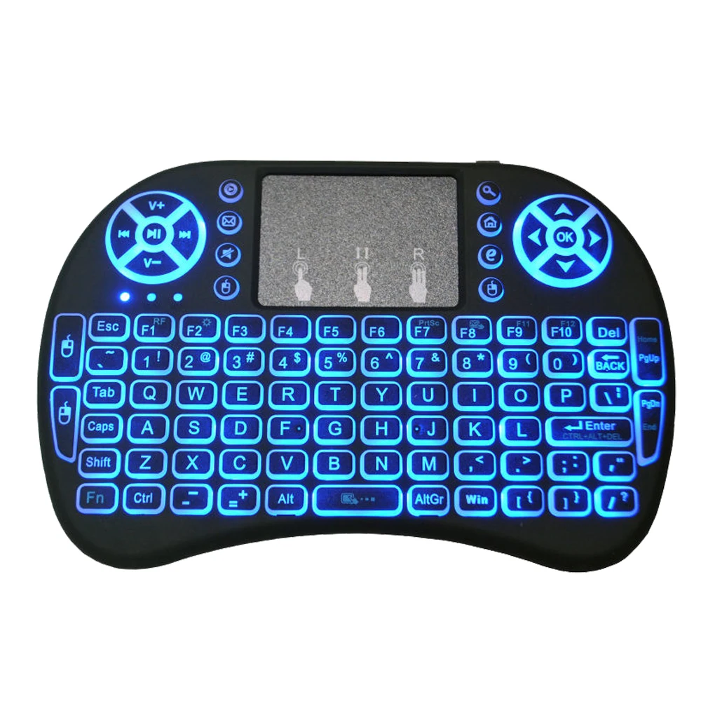 i8 Tastatur 2,4 GHz kabellose Tastatur mit Touchpad Air Mouse Fernbedienung für Android TV BOX T9 X96 Max AAA Akku Image