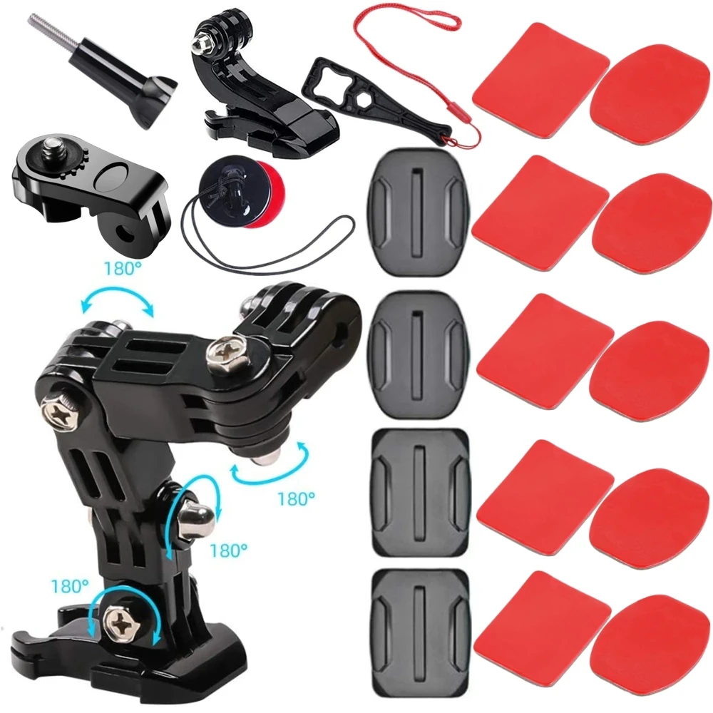 Motorradhelm-Kit für GoPro Hero 13 12 11 10 Helm-Kinnhalterung für Go Pro Insta360 DJI Action 6 5Pro Kamera-Zubehör Image