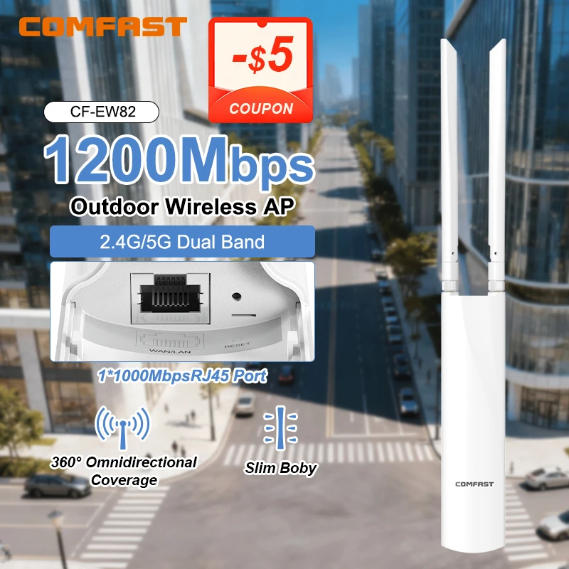 COMFAST AC1200/AC1300/BE3600 Outdoor AP Access Point Router 2,4/5,8 GHz Dualband Signalverstärker WLAN-Repeater Image