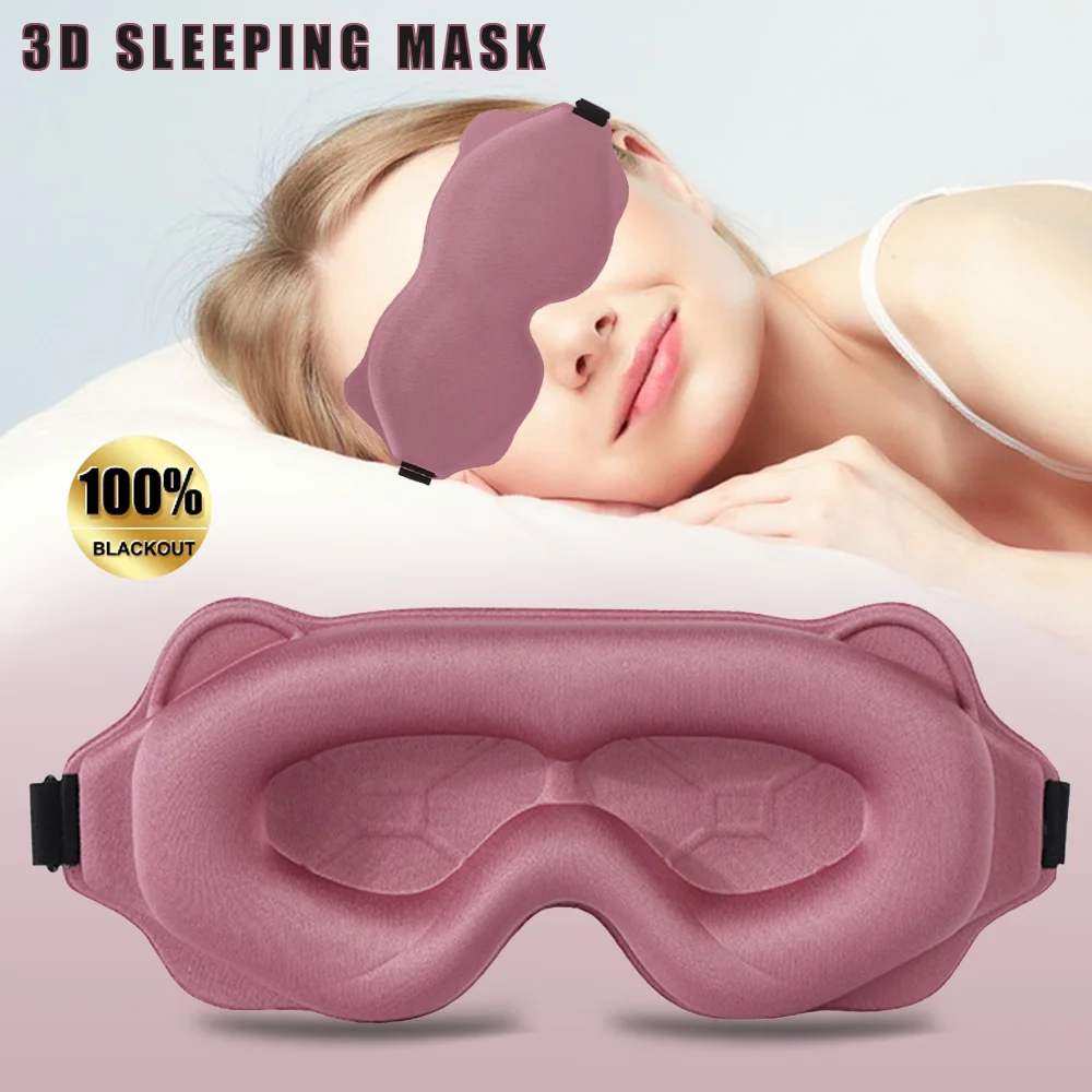 3D-Schlafmaske, blockiert leicht, weich gepolstert, Schlafmaske für Augen, Slaapmasker, Augenschutz, Augenbinde, Schlafhilfe, Gesichtsmaske, Augenklappe Image