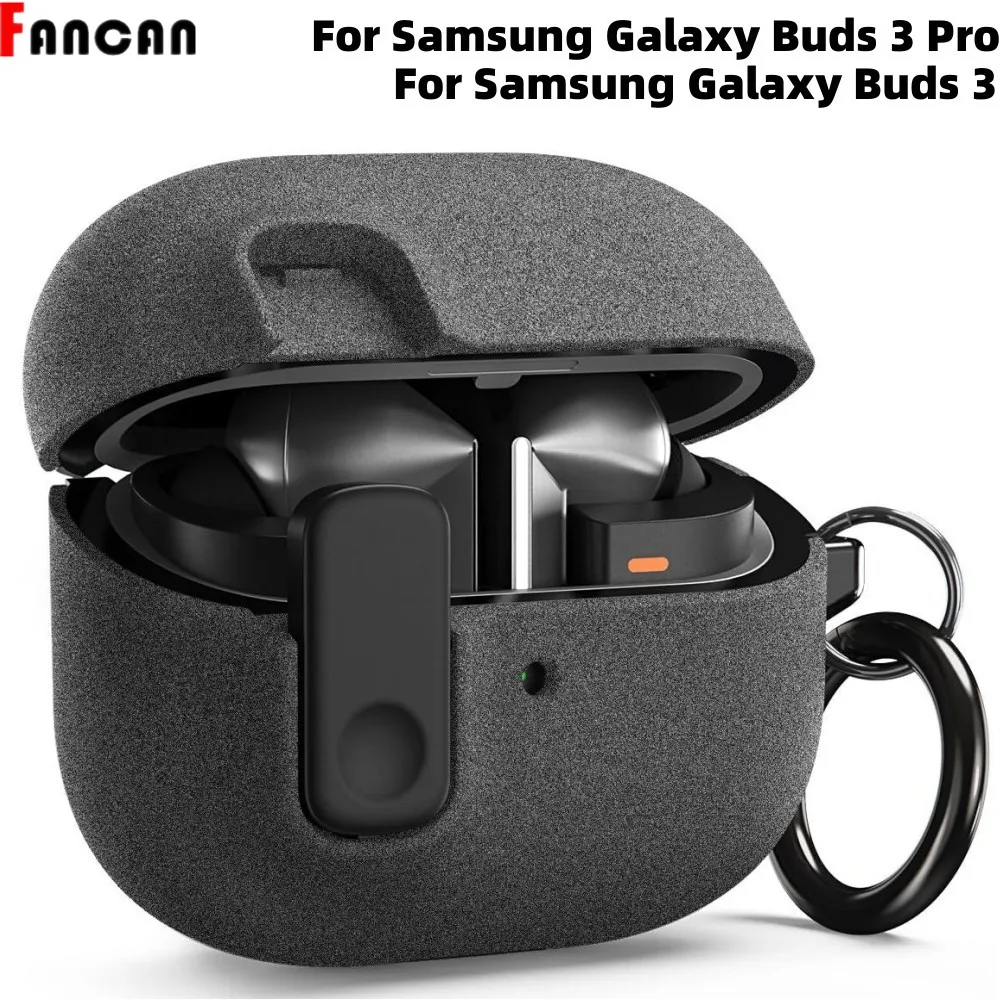 Neu für Samsung Galaxy Buds 3/3Pro Hülle mit sicherer Verriegelung, stoßfest, für Samsung Galaxy Buds 3, niedliche Schutzhülle (Sandstein) Image