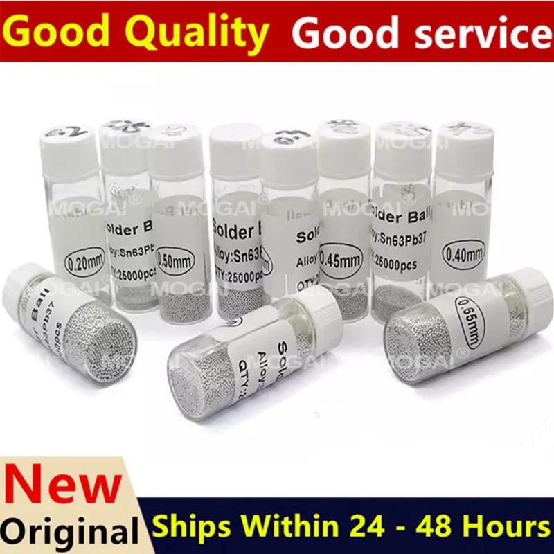 1 Flasche Reballing-Kugeln (0,2 0,25 0,3 0,35 0,4 0,45 0,5 0,55 0,6 0,65 0,76) BGA LeadSolder Ball Leaded BGA Rework Repair Tools