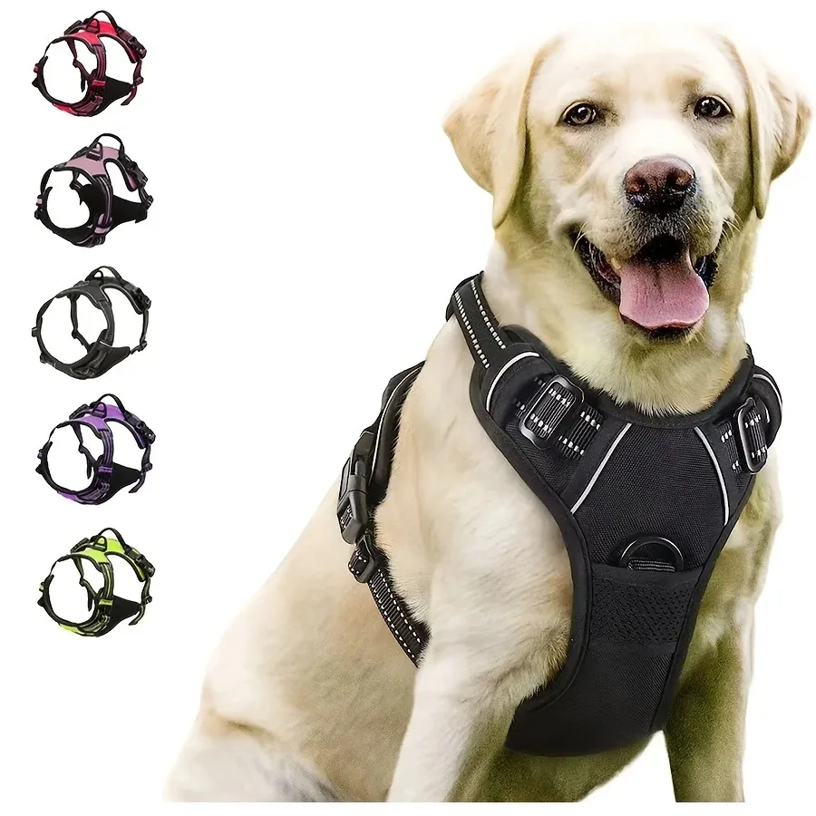 Hundehalsbänder, Geschirr, große Westen, Leine, Tierhandlung, alles für Hunde, Leder, Welpenzubehör, mittelgroßes kleines Set Image