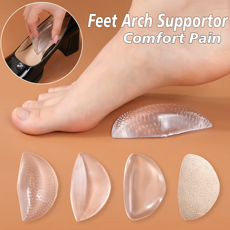 Orthesen Arch Fußpflege Komfort Schmerzen Silikon Orthopädische Einlegesohlen für Schuhe Selbstklebende Fußpolster Plattfüße Arch Support Tools Image