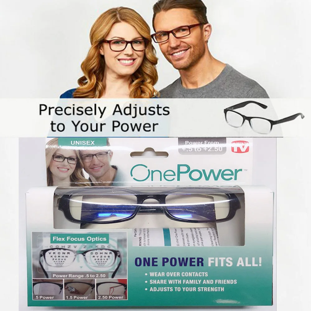 Multifokale One Power Readers Seen on TV Setzen Sie alles in einen klaren Fokus auf. Automatische Anpassung der Lesebrille Brillen +5 bis +250 Image