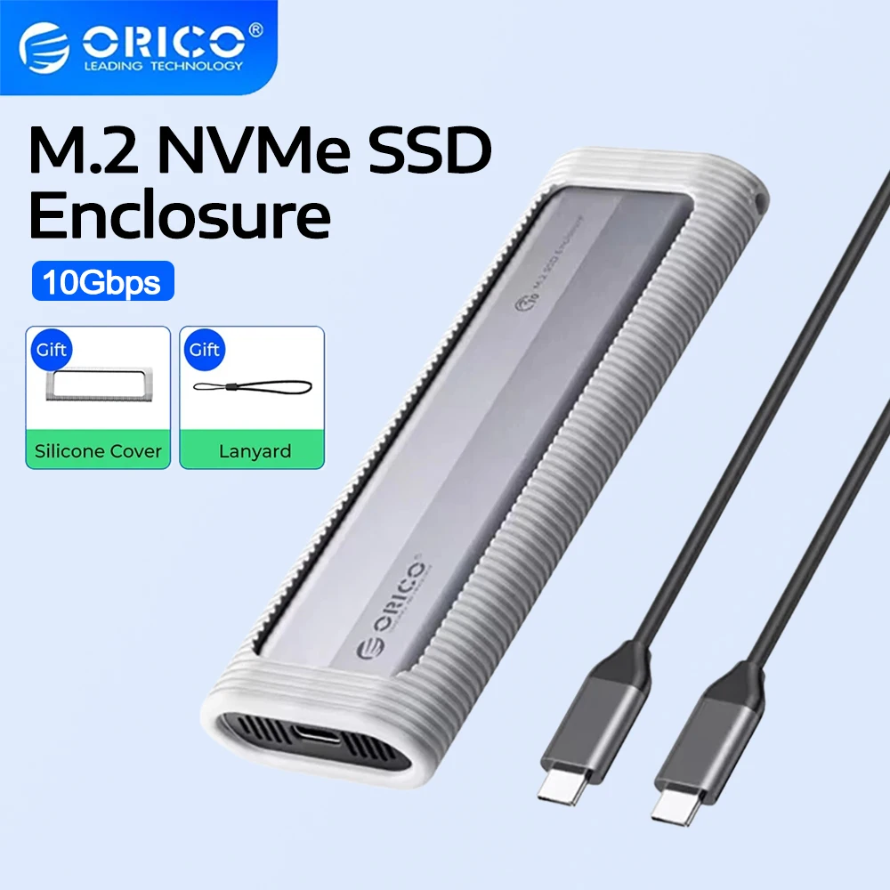 ORICO M.2 NVMe SSD-Gehäuse 10Gbps M.2 zu USB Typ C M2 NVME SSD-Gehäuse aus massivem Metall, externes Festplattengehäuse für PC, Laptop, Handy-SSD Image