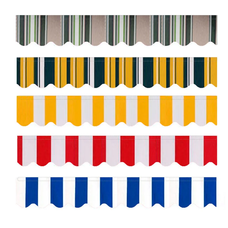 2,5 m/3 m/3,5 m/4 m/5 m Ladenbanner, Ersatz, wasserdichte Stoffstreifen, gewelltes Volant, Sonnenschutz, Baldachin, Terrassenmarkise Image