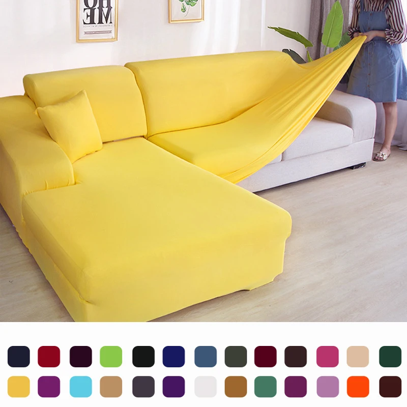 Solide ecke sofa deckt couch hussen elastica material sofa haut protector für haustiere chaselong abdeckung L form sofa sessel