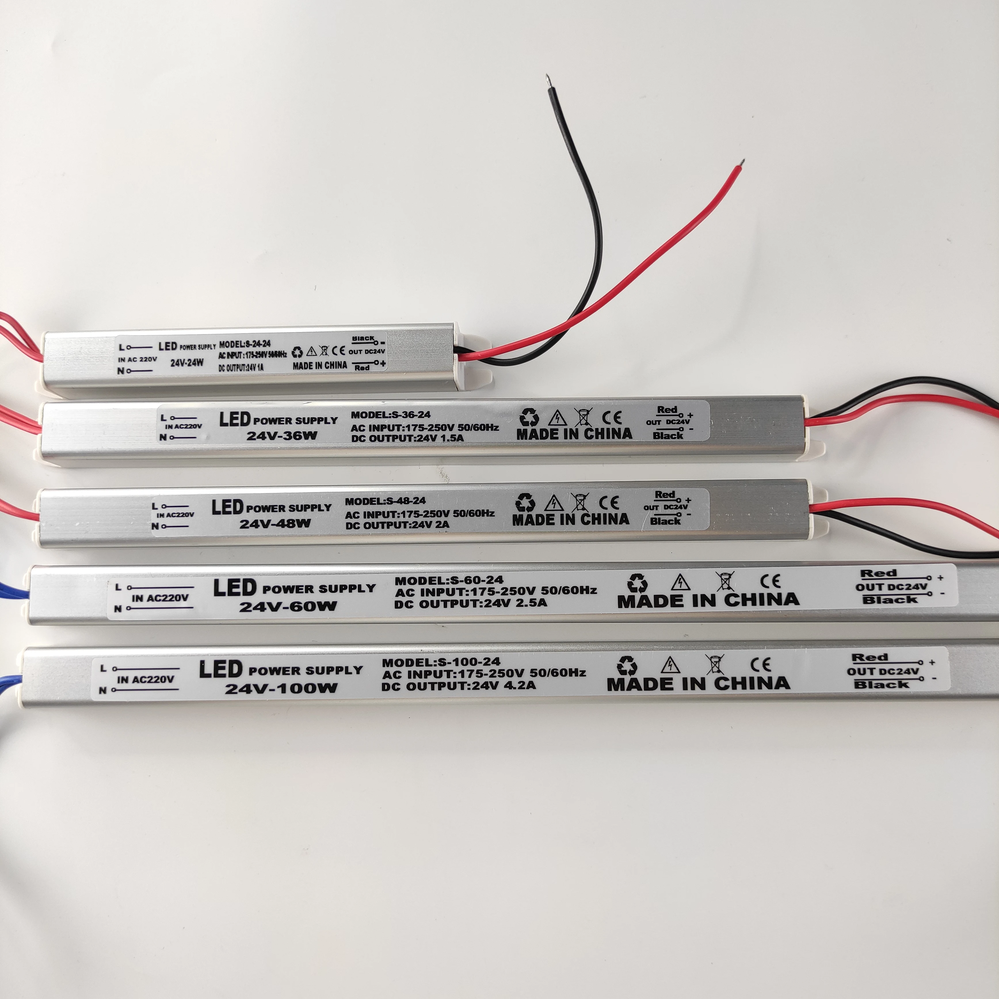 12V 24V LED-Treiber-Netzteil 220V Schalt-LED-Treiber-Beleuchtungstransformator 24W 36W 48W 60W 100W für LED-Licht Image