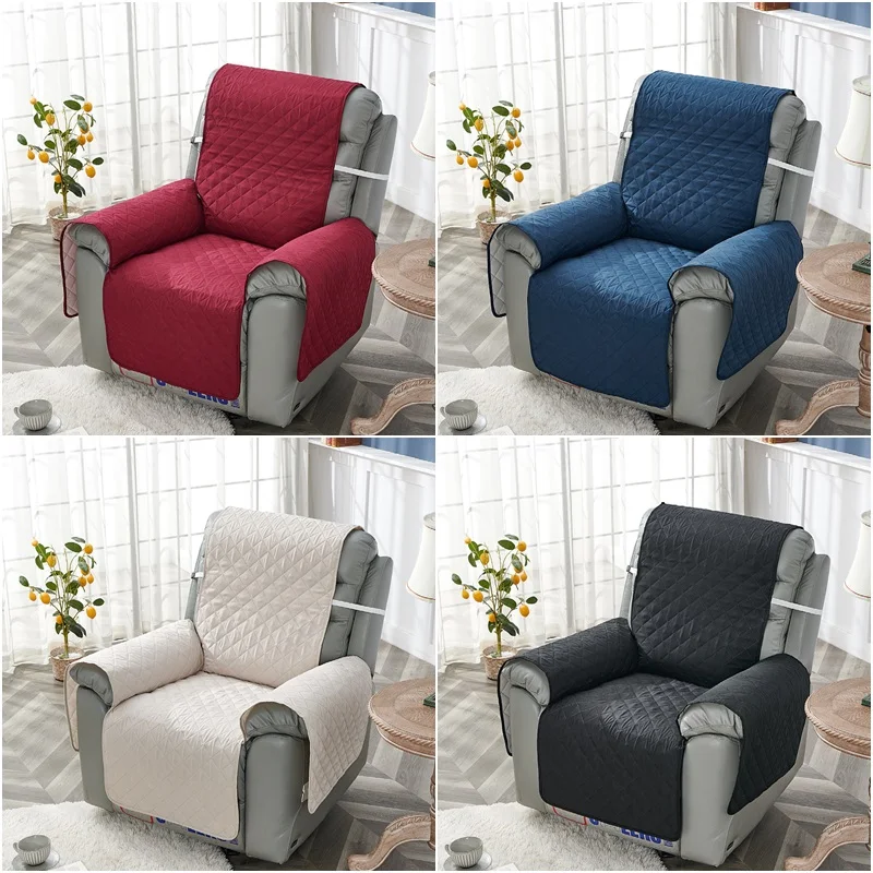 Rutschfester Liegestuhlbezug, einfarbig, gesteppter Sitzbezug, verschleißfest, Relax-Sesselkissen für Wohnzimmer und Zuhause Image