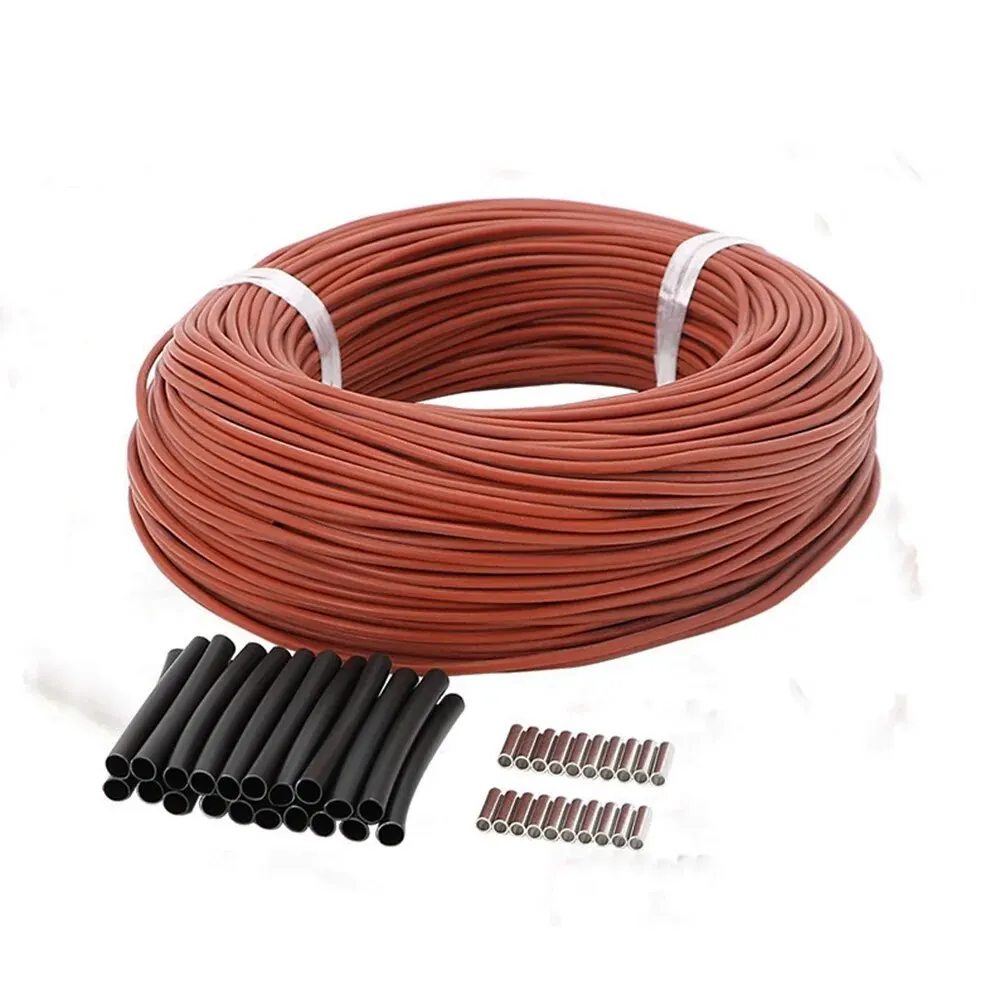 MINCO HEAT 5 ~ 100 m Infrarot-Kohlefaser-Heizkabel, 12 K, 33 Ohm Spule, 3 mm ± 0,2 Drähte für Fußbodenheizungssystem Image