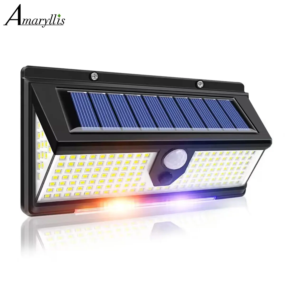 190led solar led licht outdoor garten dekoration wand lampe mit 4 modus ip65 wasserdicht solar bewegungs sensor licht für hoftür Image