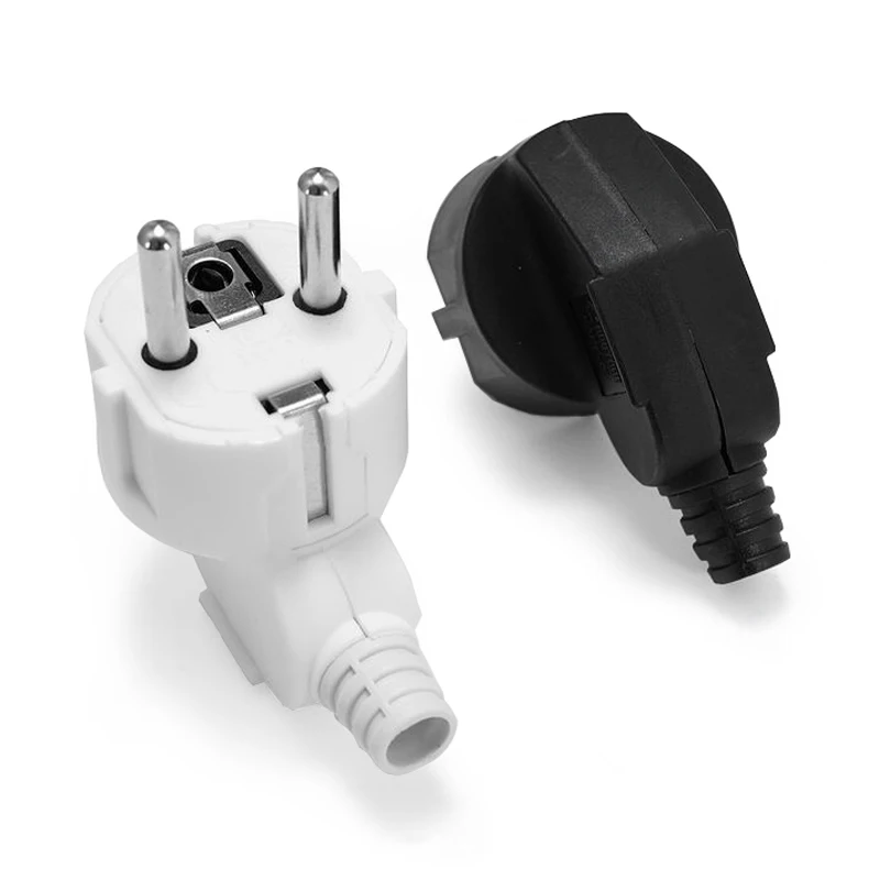 4,8mm EU Stecker Adapter Ersatz 250V 10A Stecker Frankreich Korea Deutschland Stecker AC Steckdosen Wiederaufdrahtbare Euro Steckdose für Stromkabel Image