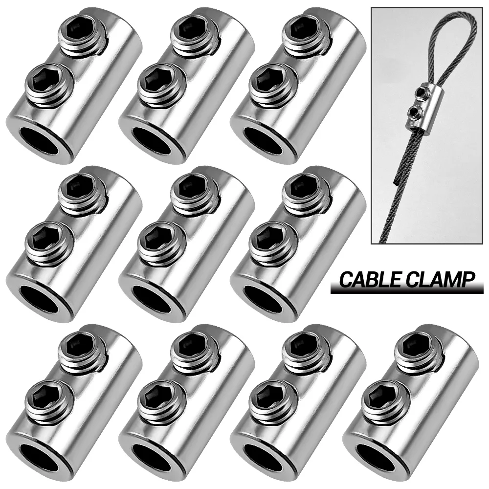 5/10/20/50/100 stücke 1,5/2/3mm Stahl Draht Seil Kabel Klemme Metall kupfer Clips Edelstahl Sling Werkzeuge Befestigungs Zubehör Image