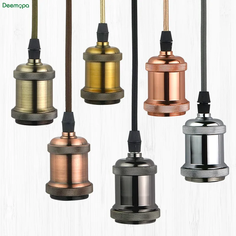 Vintage Lampenfassung Edison Schraube Lampenfassung E27 E26 Glühbirnensockel Edison Glühbirne 90-265V Industrielle Hängelampe Home Für Dekor