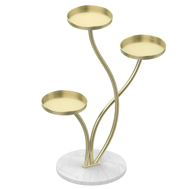Nordic Mode Luxus Blumenregal Home Hotel Wohnzimmer Möbel Blumenregal Gold Eisen Boden Blumenständer Pflanzenständer