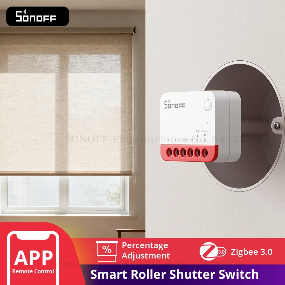 SONOFF MINI-ZBRBS Zigbee Smart Rollladenschalter Zigbee lokale Szene Signalverstärker verwandeln Vorhänge eWeLink über ZigBee Hub Image