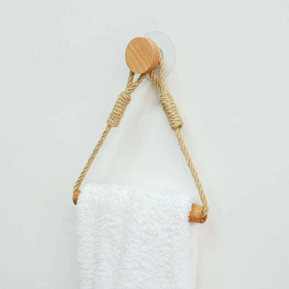 Holz Wc papier halter Bad zubehör Nagel-freies Papier Handtuch Tissue Halter Wand Montiert Dreieck Wc Handtuch Halter