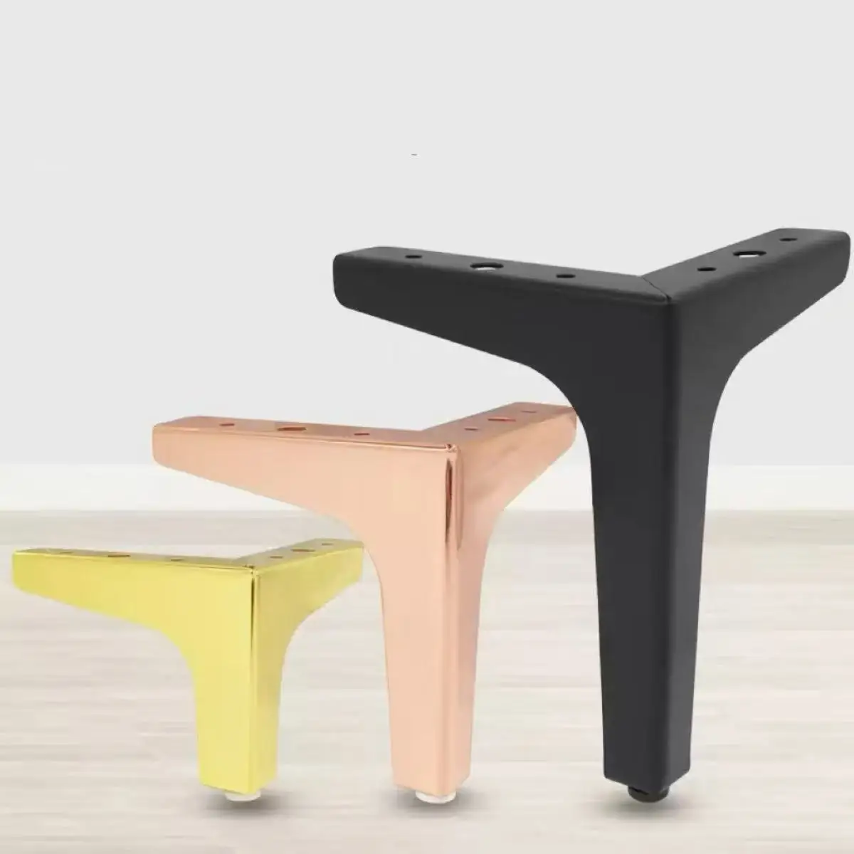 4 Stück 13 cm moderne Metall-Couchtischbeine für Möbel, Sofabeine, Bett, Stuhl, Schreibtisch, Kommode, Badezimmerschrank, Ersatzfüße Image