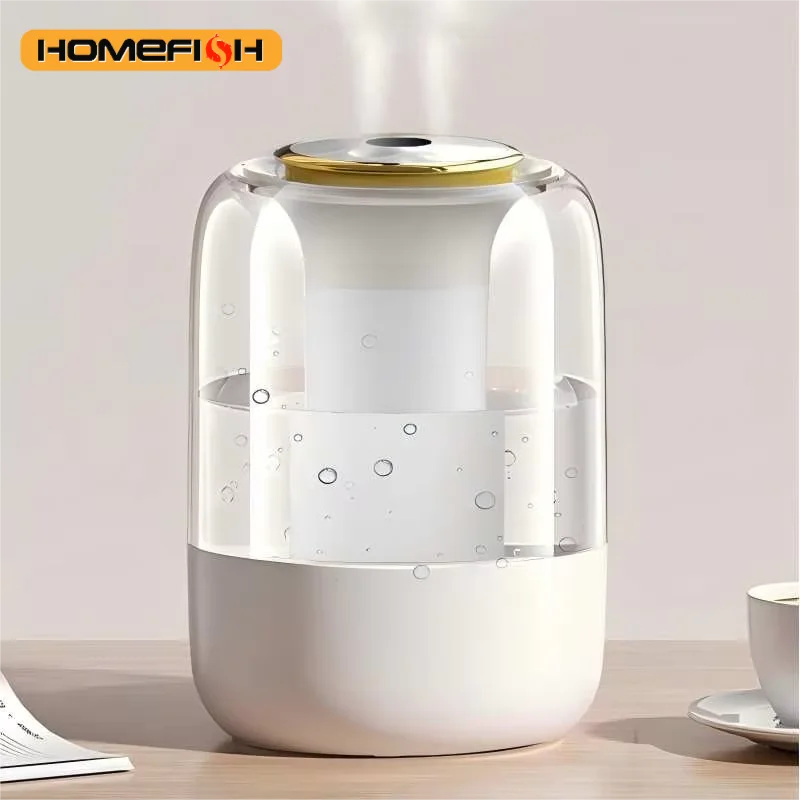 HOMEFISH 2025, neues Modell Luftbefeuchter für den Heimgebrauch, ruhiges Schlafzimmer, großes Spray für schwangere Frauen und Babys, Luftbefeuchter für den Innenbereich Image