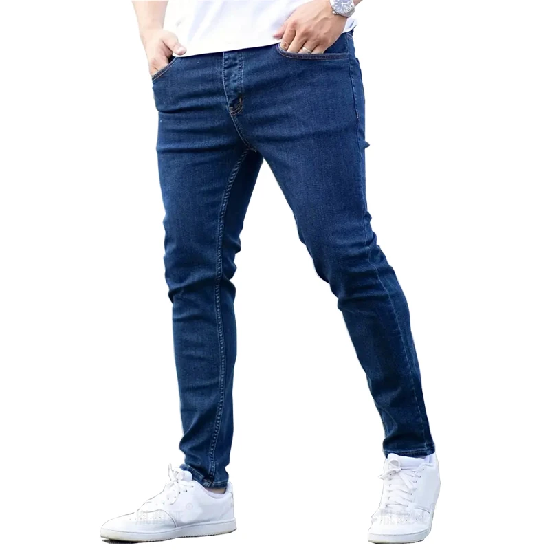 Neue Männer Stretch Skinny Jeans Mode Lässig Slim Fit Denim Hosen Weiß Schwarz Blau Hosen Männlich Marke Kleidung größe 27-36