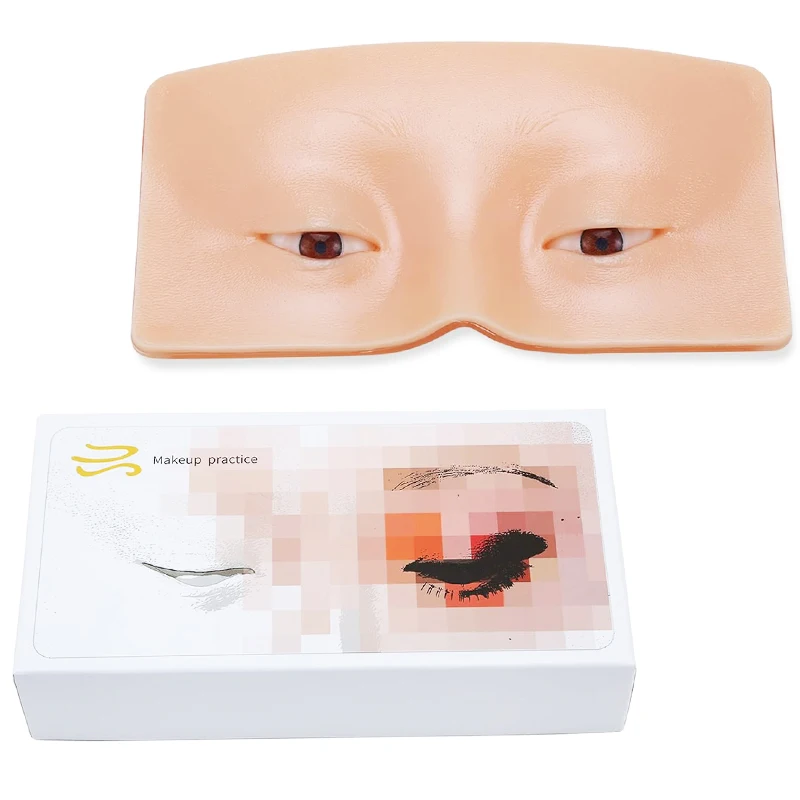 Make-up-Brett, Augenbrauen-Tattoo-Übungsgesicht, künstliche Haut, Augen-Make-up-Training, Silikon-Übungspad für Make-up, Beauty Academy Cosmetic