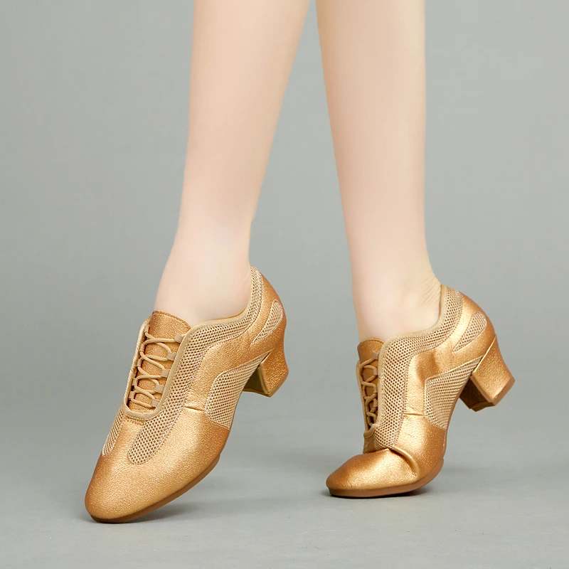Moderne Latin Wildleder Salsa Tango Ballroom Dance Schuhe Atem Tanz Schuhe Turnschuhe Für Frau Praxis Schuhe Modern Dance Jazz Schuhe