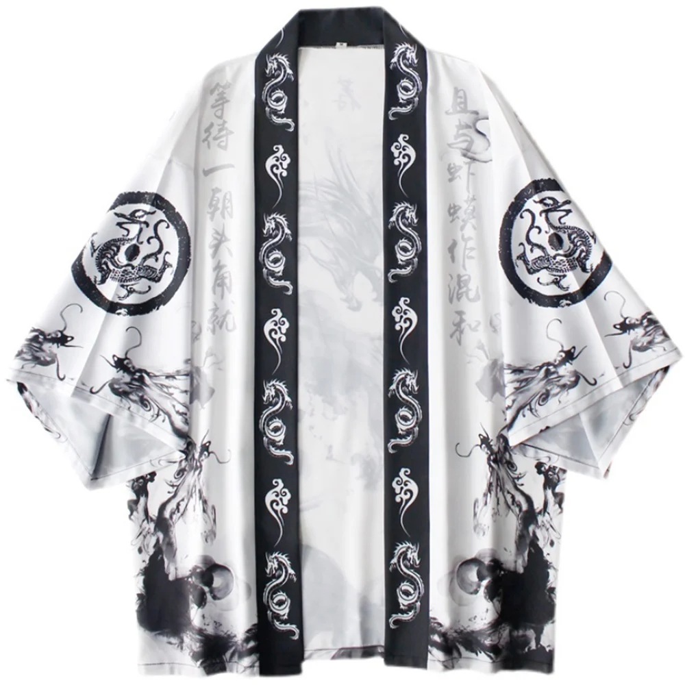 2024 neue Damen-Kimono-Strickjacke, japanisches Mensamurai-Kostüm, Anime-Kimono, Streetwear, männlicher Yukata, Harakuju, asiatische japanische Kleidung Image