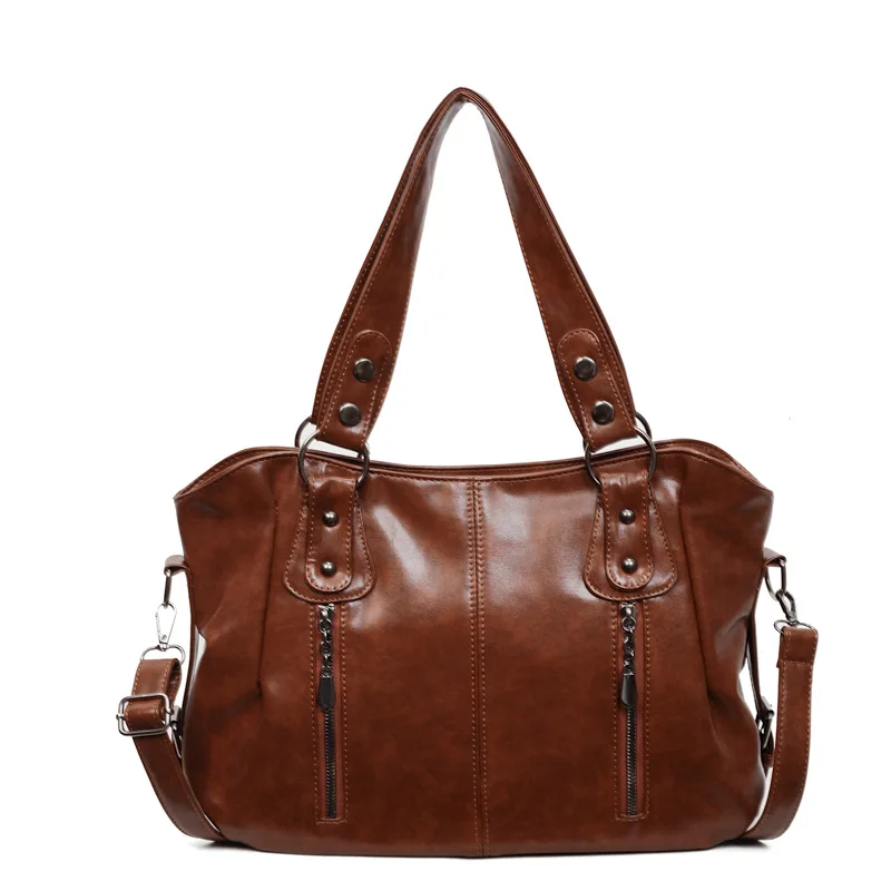 Elegante Damen-Aktentasche aus PU, grenzüberschreitende Tragetasche mit hoher Kapazität, weichem Leder-Design für Geschäftsreisen
