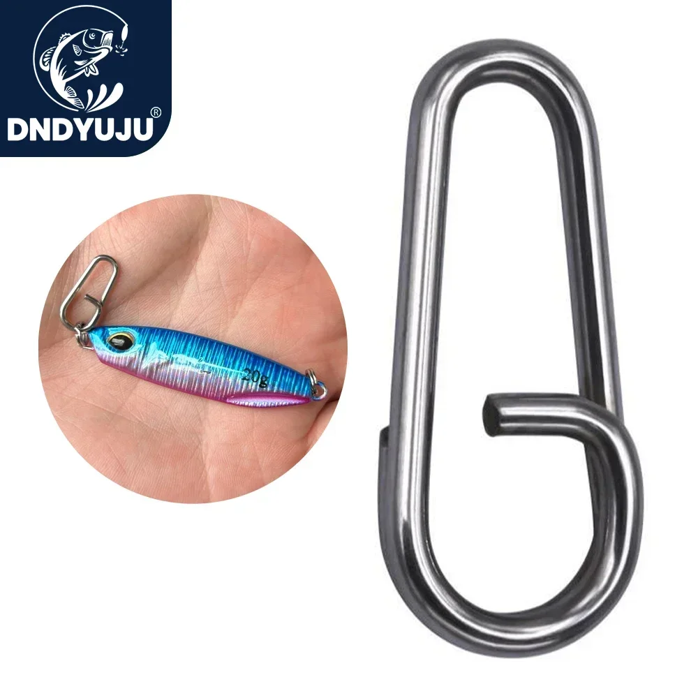 50 ~ 200 stücke Split Ringe Angeln Snap Angeln Lockt Anschlüsse Salzwasser Angeln Oval Split Ringe Swivel Snap Edelstahl Ringe Image