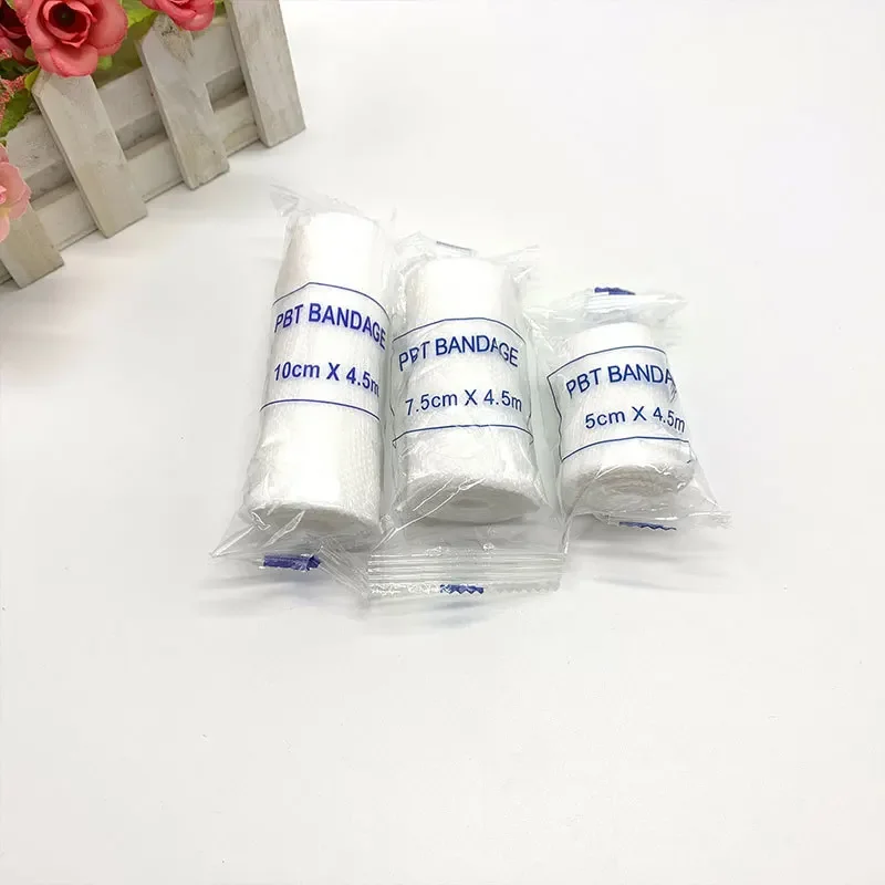 1pc 1/5/7/10cm x 4,5 m pbt elastischer Verband Erste-Hilfe-Kit Gaze Roll Wund verband medizinische Krankenpflege Notfall verband Image