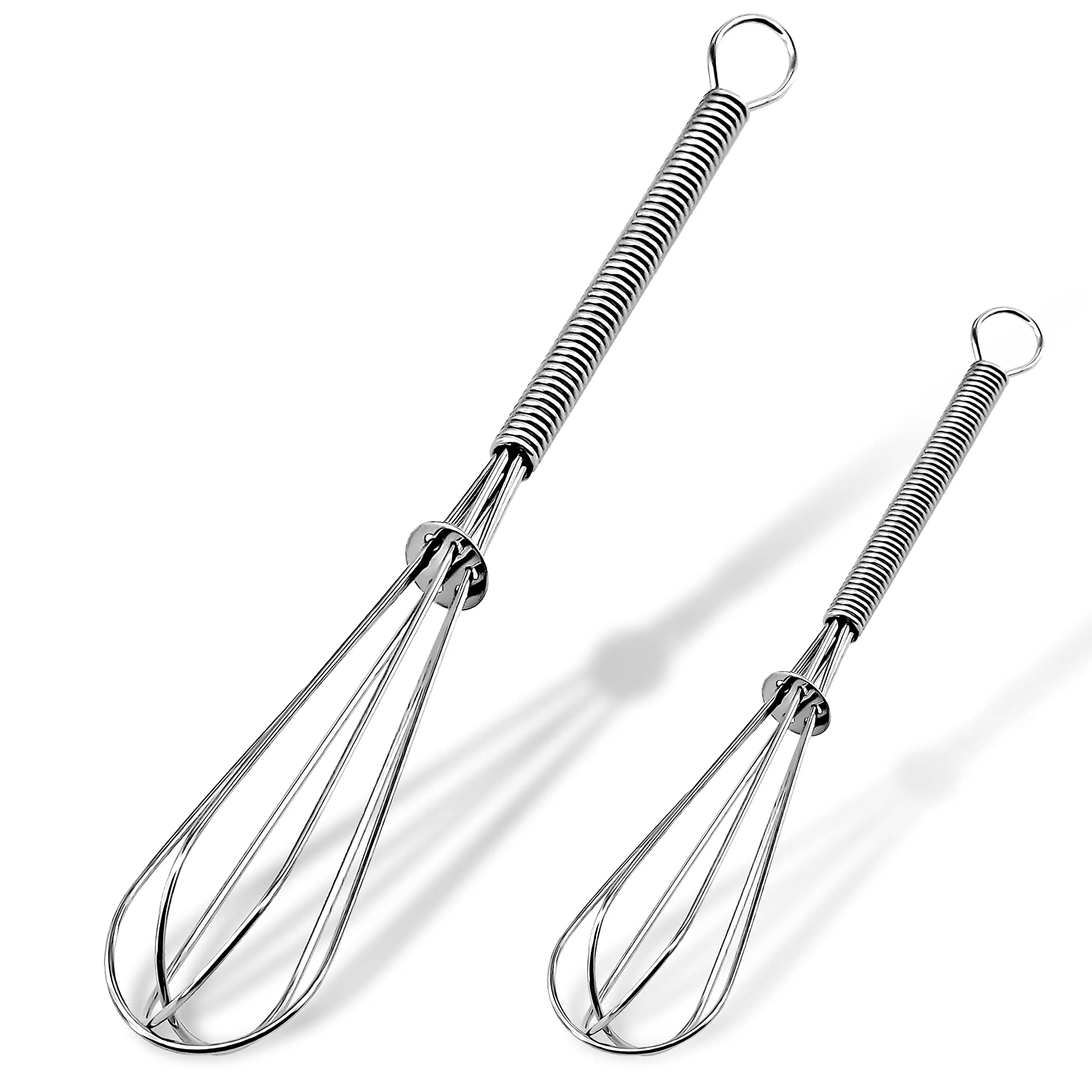 Leeseph Draht Schneebesen, 5in 7in 8in Edelstahl Küche Mini Schneebesen & Schneebesen zum Kochen, Mischen, Schlagen und Rühren Image