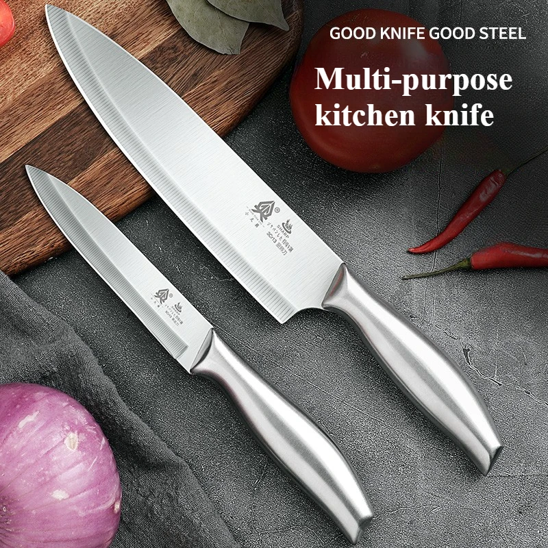 Küchenmesser aus Edelstahl, multifunktionales Obstmesser, zum Schneiden von Fleisch, Obst, Gemüse, hochwertiges Küchenmesser Image