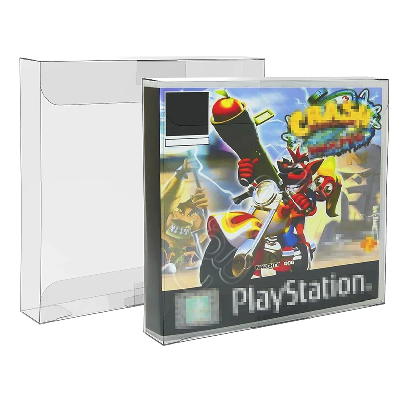 Kartenpatronen-Aufbewahrungsbox mit klarem Display für PLAYSTATION 1 PS1 CD-Videospiele