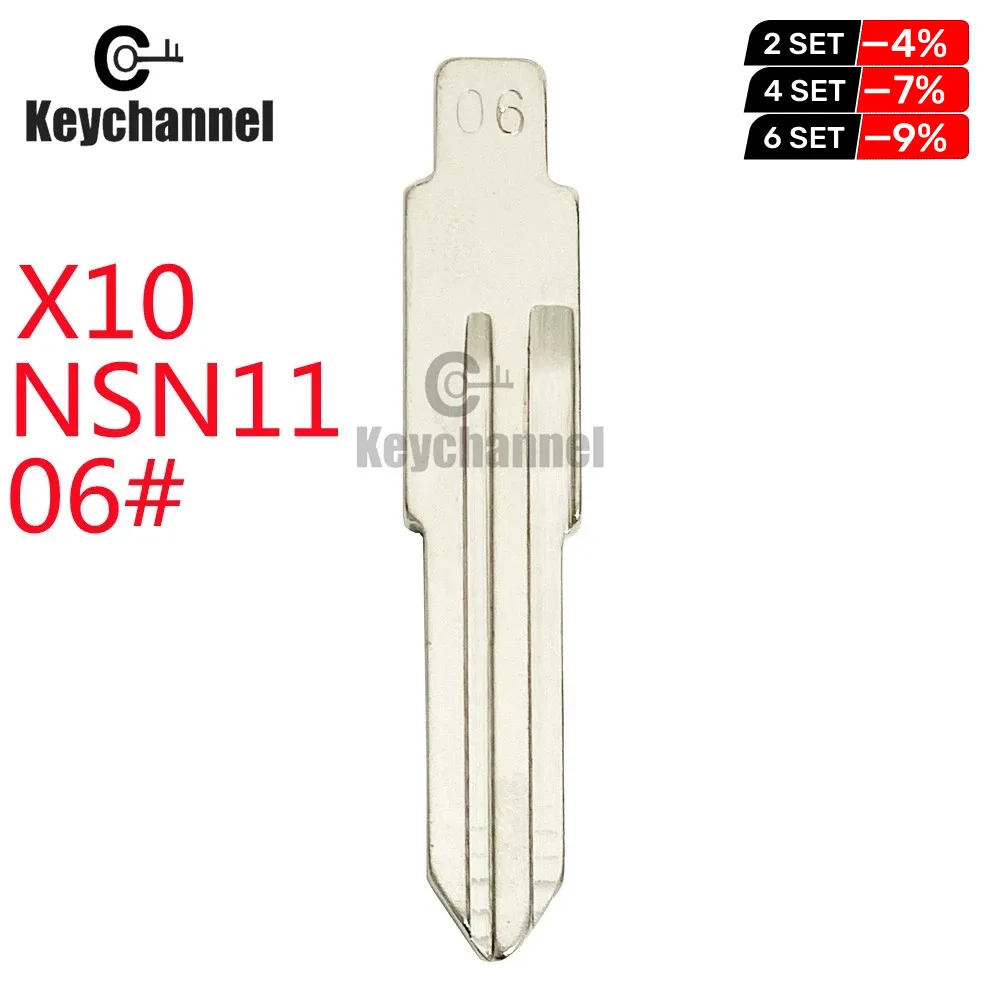 10 TEILE/LOS # 06 KD Ersatz-Auto-Flip-Schlüsselblatt LISHI NSN11 für Nissan Bluebird/Cedric/Cefiro Subaru Honda Fit Key Uncut Blank Image