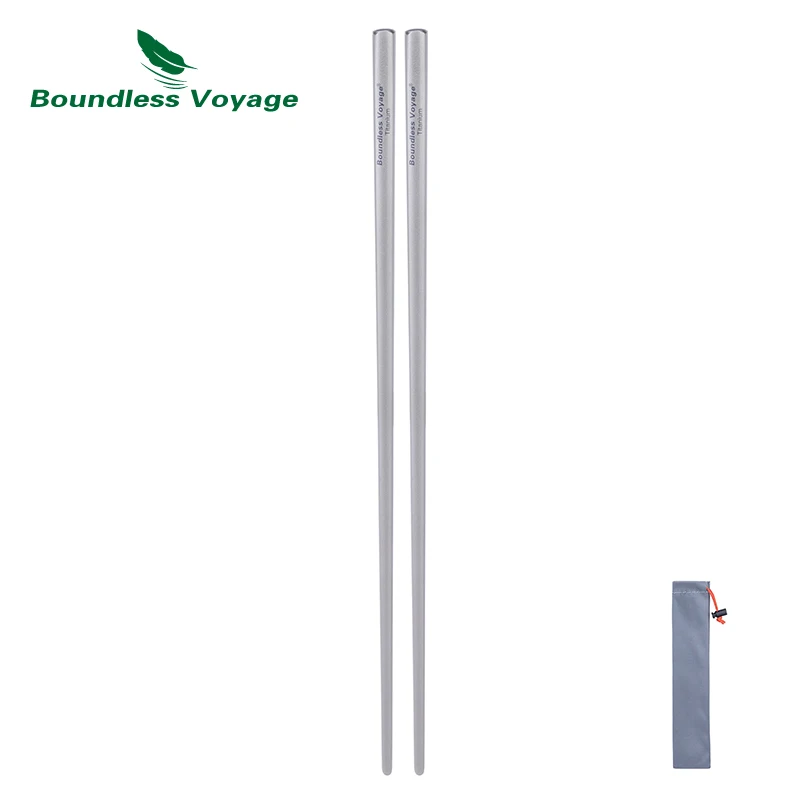 Boundless Voyage Titan-Essstäbchen mit Tragetasche für bequeme Aufbewahrung und Verpackung – Utensilien für Camping, Wandern und Zuhause Image