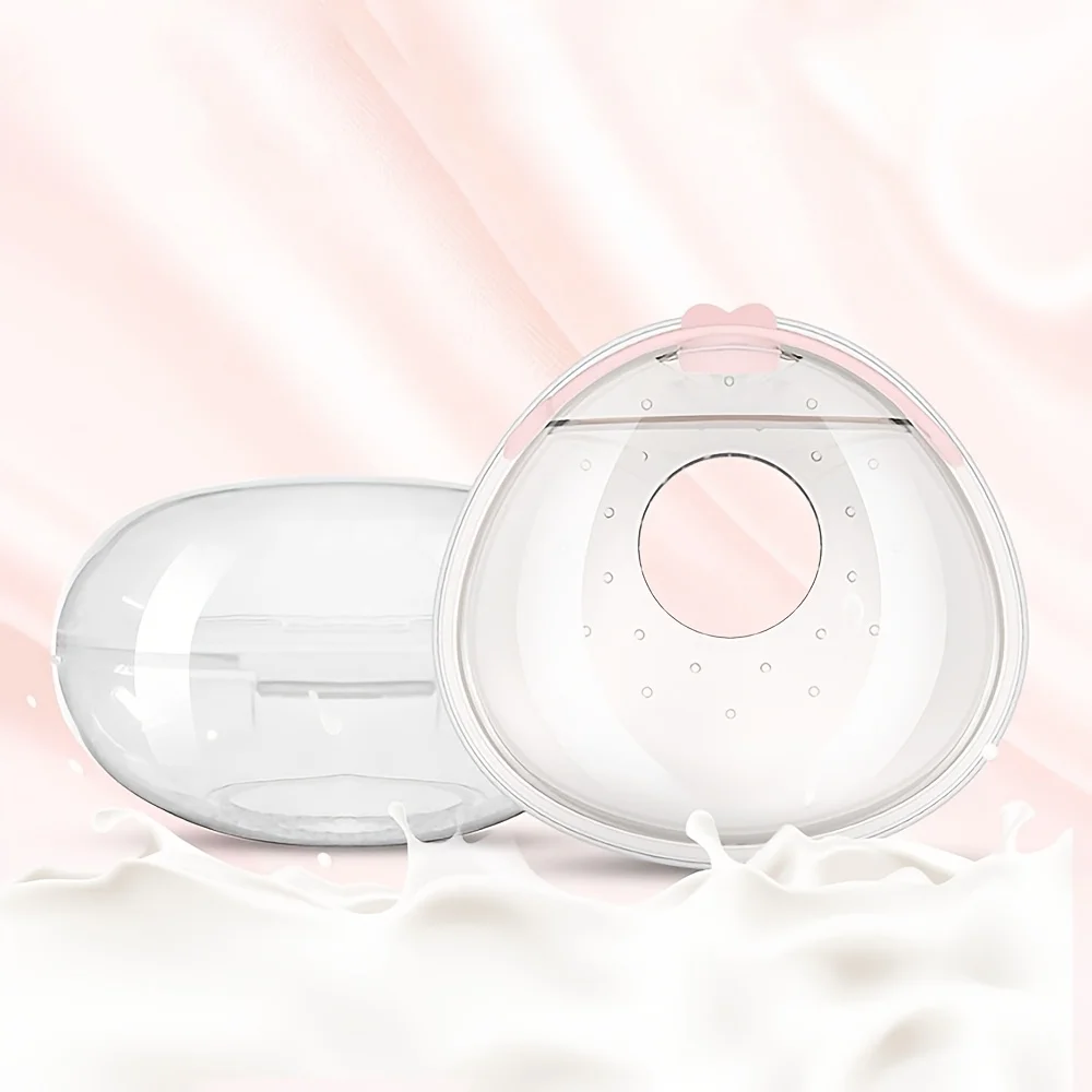 2PCS Silikon Muttermilch Collector Tragbare Shell BPA FREI Verhindern Milch Leckage Protector Wiederverwendbare Stillen Stillen Pads Image