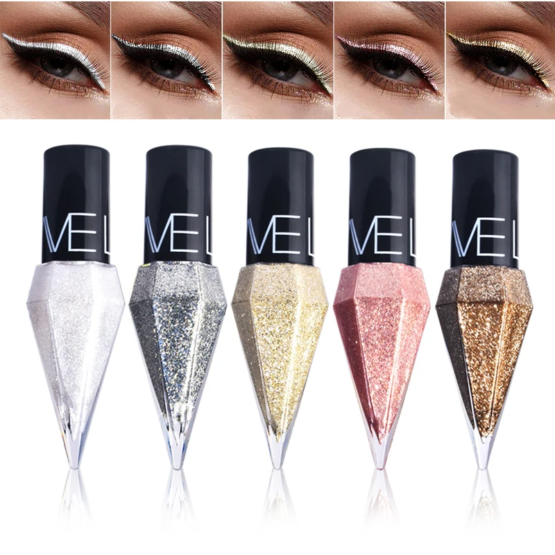 Diamond Sparkling Liquid Eyeliner Perlglanz-Farbentwicklung, schnell trocknend, wasserfest, nicht leicht zu verschmierender flüssiger Eyeliner Image
