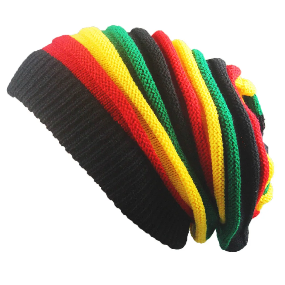 Jamaica Reggae Gorro Rasta Style Cappello Hip Pop Herren Wintermützen weiblich rot gelb grün schwarz Herbstmode Damen Strickmütze