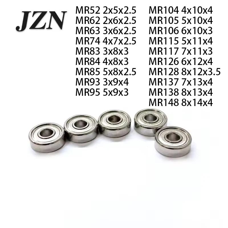 2PCS/10PCS Edelstahllager SMR52 2*5*2,5, SMR62 2*6*2,5, SMR63 3*6*2,5, SMR74 4*7*2,5, SMR83 3*8*3, SMR84 4*8*3, SMR85 5*8*2,5 Image