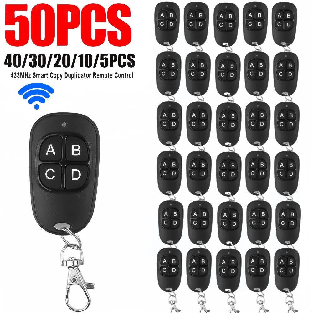 433 Mhz RF Kopie Fernbedienung Schlüssel 433,92 mhz 4CH Sender Dupliziert Klonen Code Auto Schlüsselanhänger Elektrische Garage Türöffner Image