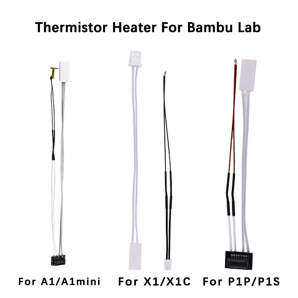 Heizrohr Für Bambu Lab A1 A1mini P1P P1S X1 X1C Thermistor + Keramik Patrone Heizung Für Bambus Hotend 3D Drucker Teile Image