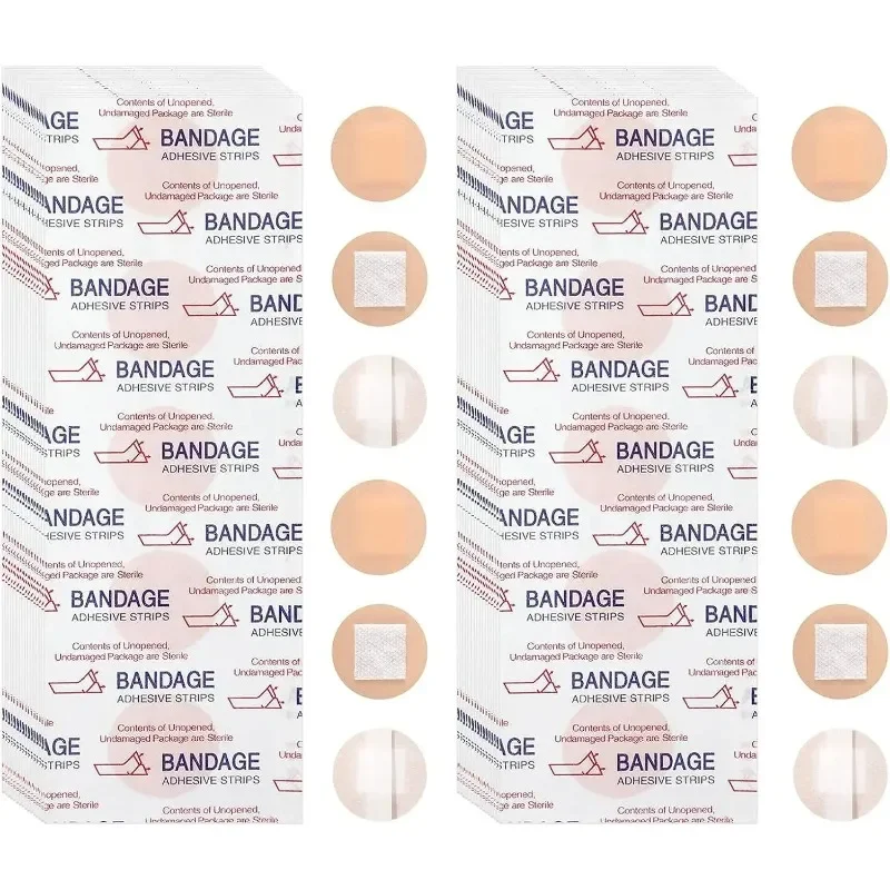100 stücke Kleine Wunde PE Runde Wasserdichte Pflaster Impf Verband Gips Aufkleber Aufkleber Klebrige Verband Notfall Erste Hilfe Kit Image