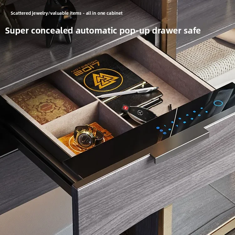 Robuster Schubladensafe für den Haushalt, kleiner, diebstahlsicherer Mini-Safe, unsichtbare Schubladenkommode, versteckter Nachttischsafe