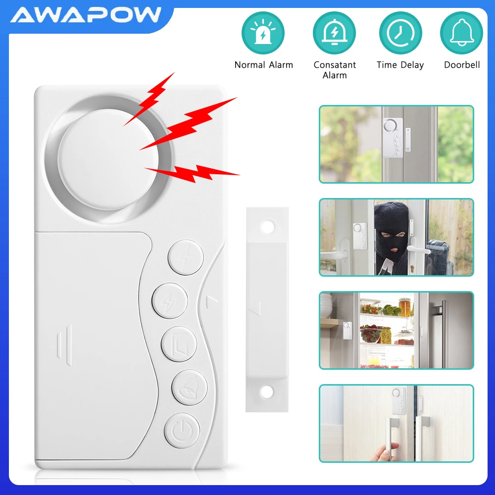 Awapow Kühlschrank Alarm drahtlose Tür und Fenster Verzögerung Induktion salarm Sicherheit Diebstahls icherung Smart Home Magnets ensoren Image