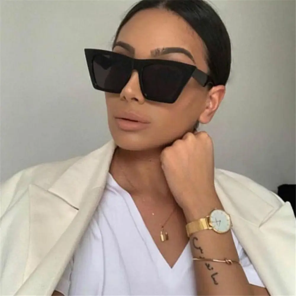 Fashion Square Sonnenbrille Frauen Designer Luxus Mann/Frauen Cat Eye Sonnenbrille Klassische Vintage UV400 Außen Oculos De Sol Image